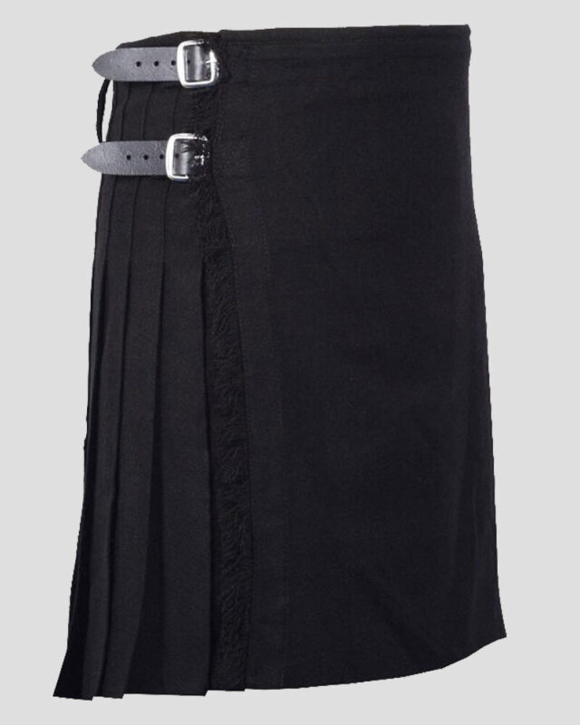 Black Tartan Kilt right
