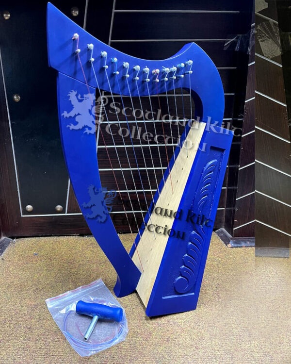 12 String Blue Lyre Harp