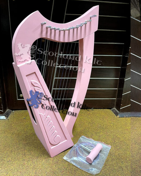 12 String Pink Lyre Harp