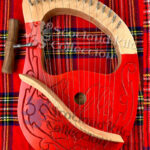 15 Strings Red Dragon Lyre Harp