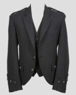 Argyle Blazer Wool Jacket with Vest front side