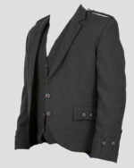 Argyle Blazer Wool Jacket with Vest right side