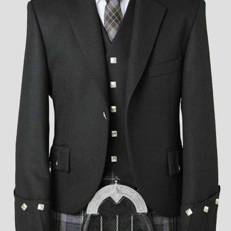 Gilet Scozzese Da Uomo In Tartan Da Matrimonio Con 5 Bottoni - Foto 6