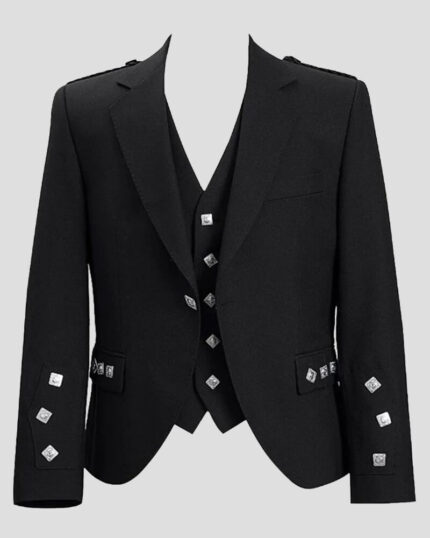 Argyle Kilt Jacket with Vest front side -Argyle Jackets for Men's | Argyle Kilt Jacket for sale