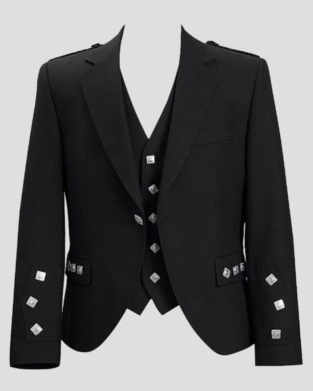 Argyle Kilt Jacket with Vest front side -Argyle Jackets for Men's | Argyle Kilt Jacket for sale