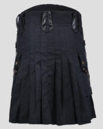 Black Cargo Utility Kilt