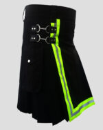 Black Firefighter Kilt left side