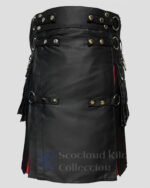 Black Rainbow Hybird kilt front side - Black Hybrid Rainbow kilts