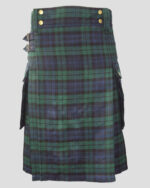 Black Watch Tartan Utility Kilt fornt side - Modern Tartan utility kilts