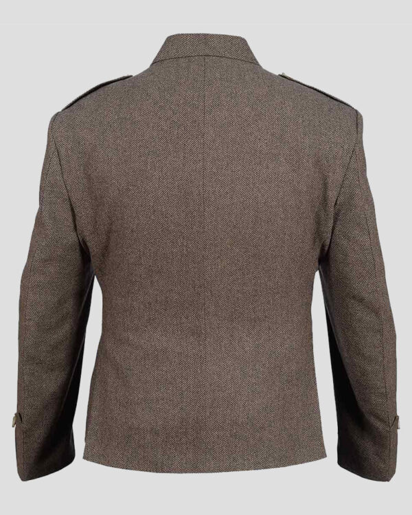 Brown Tweed Argyle Jacket back side