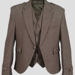 Brown Tweed Argyle Jacket front side - Brown Argyle Jacket for Men's | Argyle Jacket For Sale