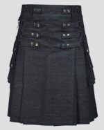 Denim Modern Tactical Fashion Kilt - Denim kilts for Mens