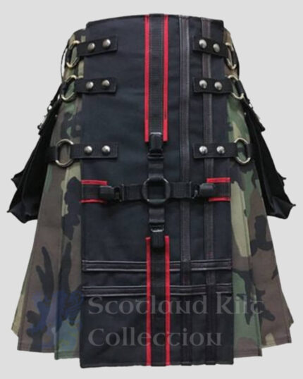 GOTHIC CAMOUFLAGE UTILITY KILT FRONT SIDE