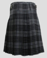Granite Grey Tartan Kilt back side