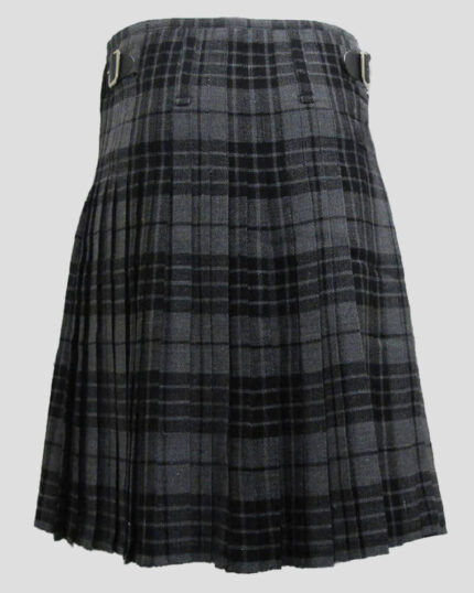Granite Grey Tartan Kilt back side