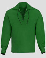 Jacobite Ghillie Kilt Shirt Green - Scotland kilt Collection