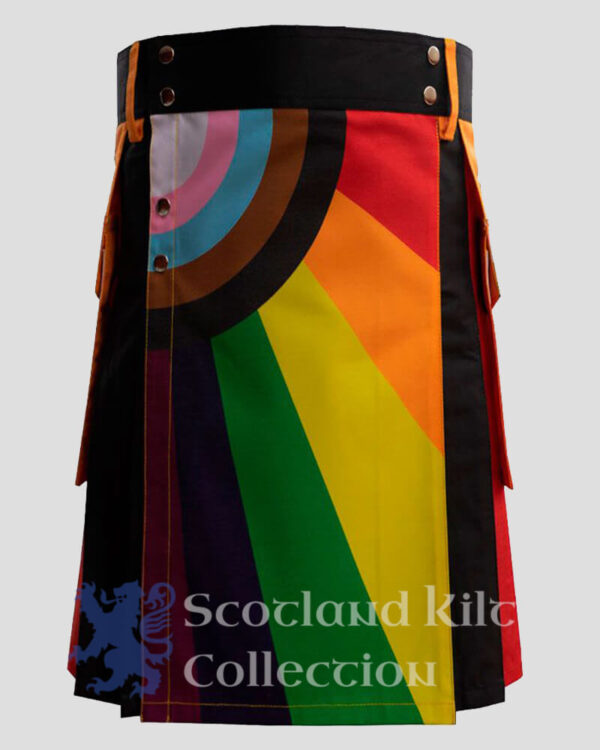 LGBTQ Pride Kilt - Rainbow Kilt for Gay