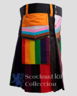LGBTQ Pride Kilt - Rainbow Kilt for Gay right side