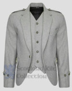 Light Grey Argyll Jacket front side