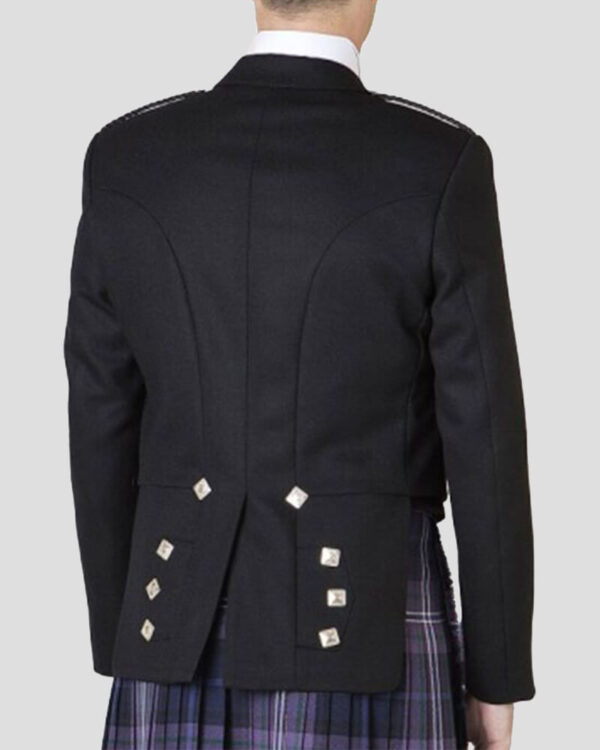 Prince Charlie jacket with Five Button Vest back side