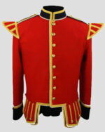 Red Doublet Jacket front - Custom Red Doublet Jacket for Men's