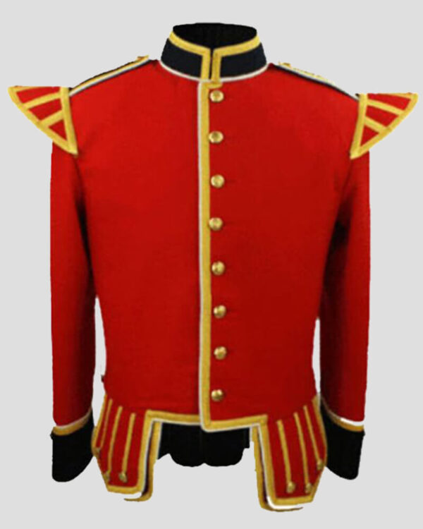 Red Doublet Jacket front - Custom Red Doublet Jacket for Men's