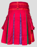 Red Hybrid Rainbow Kilt back side