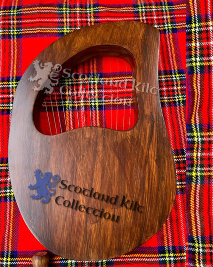 Rosewood Dragon Lyre Harp back side