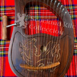 Rosewood Dragon Lyre Harp front