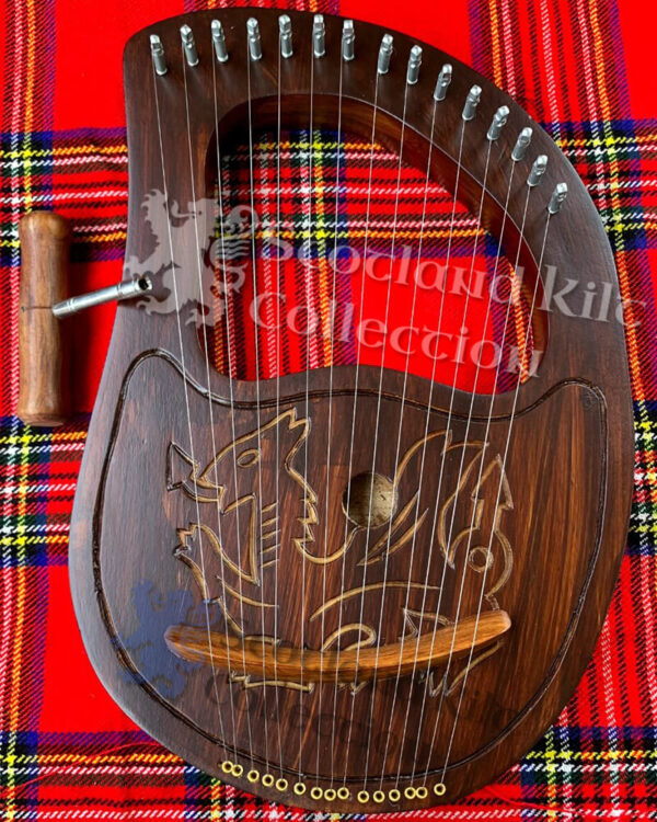 Rosewood Dragon Lyre Harp front