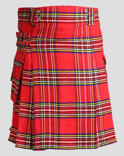 Royal Stewart Utility Tartan Kilt front - Tartan Utility kilts