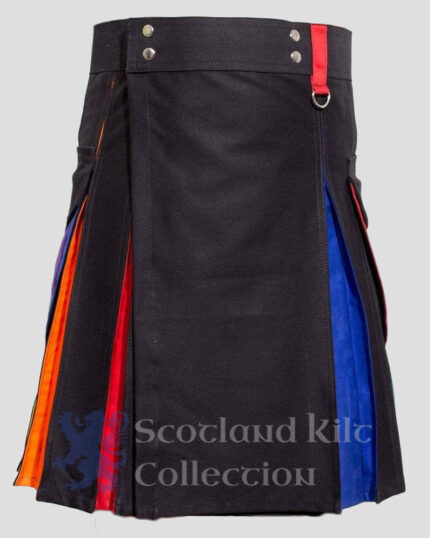 Rainbow Utility Hybrid Kilt Pride Kilt - LGBT Gay Kilt
