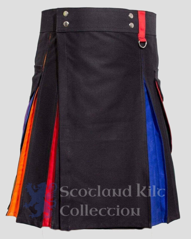 Rainbow Utility Hybrid Kilt Pride Kilt - LGBT Gay Kilt