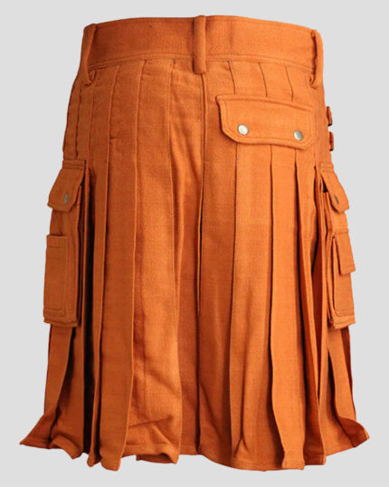 Saffron Tartan Utility Kilt back side