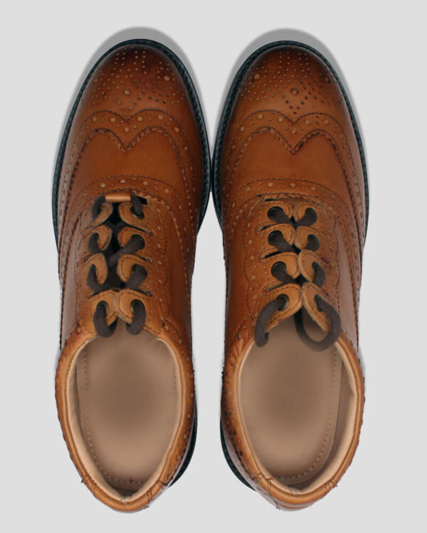 Scottish Brown Highland Ghillie Brogues Kilt Shoes (2)