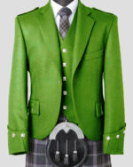 Scottish Black Argyle Jacket & 5-Button Vest - All Colors