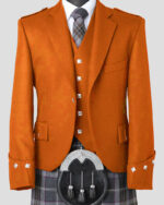 Scottish Black Argyle Jacket & 5-Button Vest - All Colors