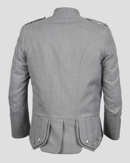 Sheriffmuir Grey Wool Pride Jacket back side