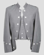 Sheriffmuir Grey Wool Pride Jacket front side - doublets jackets for men