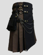 Tactical Hybrid Kilt Black And Brown right side