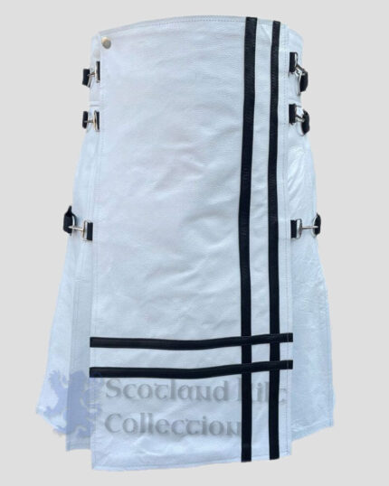 WHITE LEATHER KILT - BUY ONLINE LEATHER KILTS FOR MEN'S