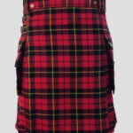 Wallace Tartan Utility Kilt front side - scottish tartan kilts for men's