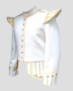 White Bag Pipe Doublet with Golden Trim right side
