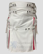 White Rainbow Hybrid Kilt front side White Rainbow kilts - Rainbow Men's kilts
