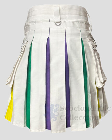 White Rainbow Kilt Back side