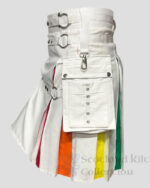 White Rainbow Kilt right side