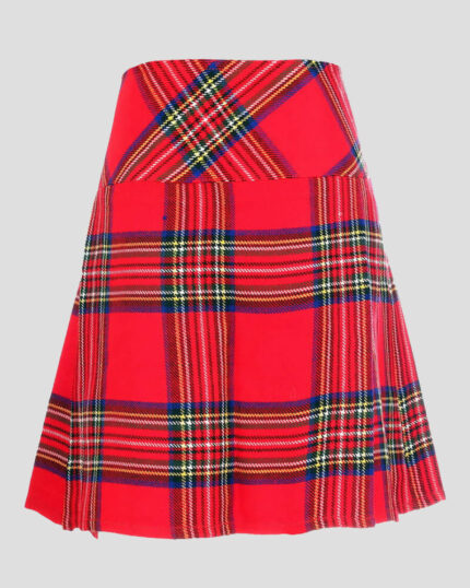 Women Royal Stewart Tartan Kilt back side