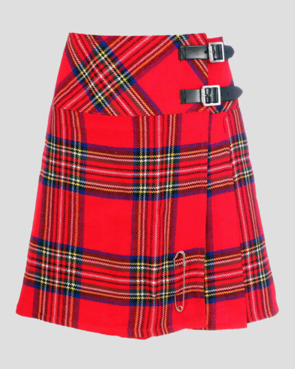 Women Royal Stewart Tartan Kilt/Skirt Font side - Tartan Kilt & Skirt for Women's