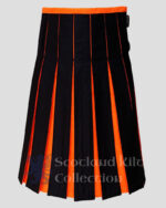 Black Hybrid Kilt Orange back side