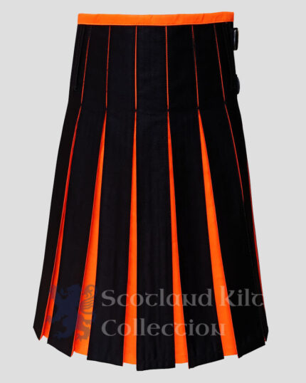 Black Hybrid Kilt Orange back side